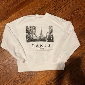 Abercrombie & Fitch White Crewneck Sweater Classic Design